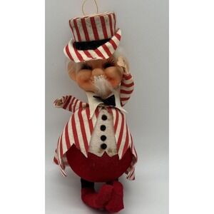 Vintage Elf  made in Japan ornament figure Plastic Face Styrofoam Body mustache